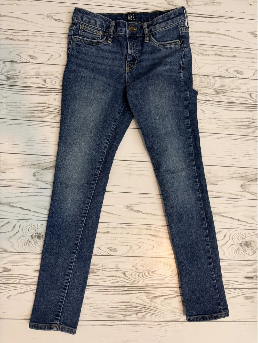 GAP Girls Size 10 Stretch Super Skinny Jeans Blue Denim